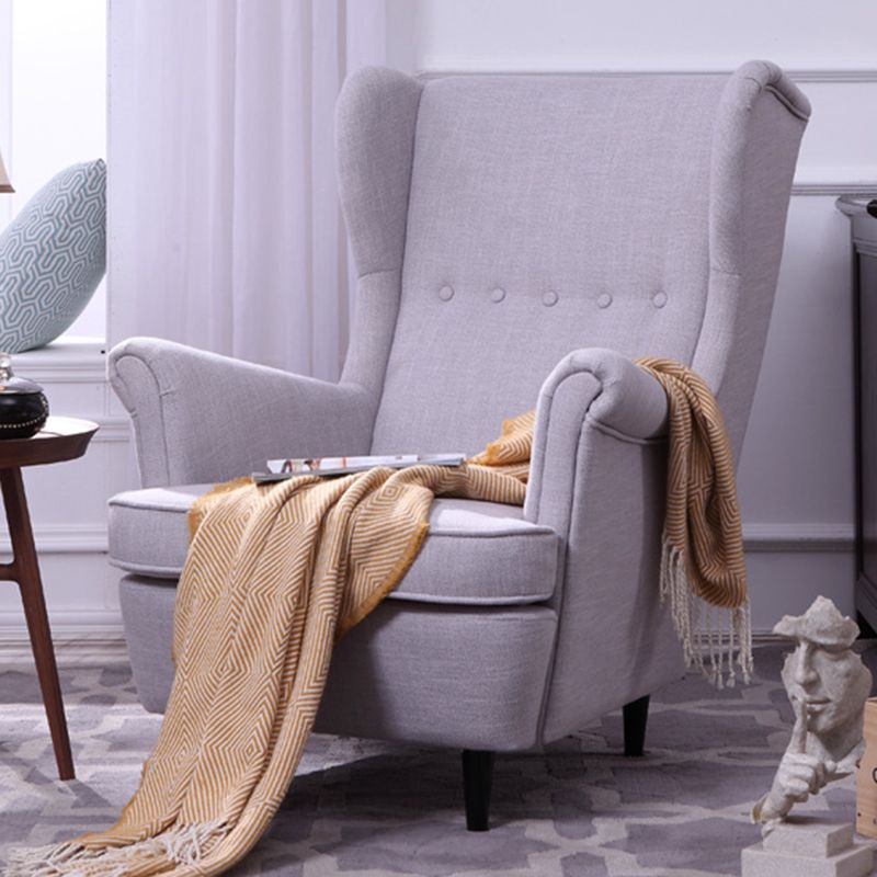 Linen Arm Chair 32.2 "L x 37.8"W x 39.8"H Solid Wood Frame Chair