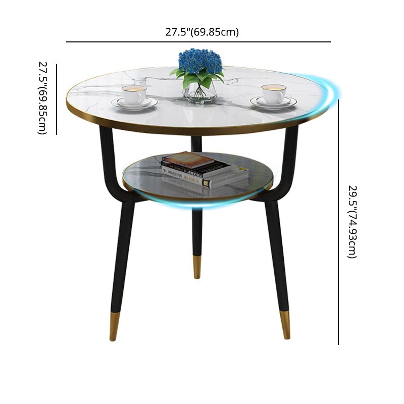 Glam Sintered Stone Dining Table Set with 3 Legs Base Dining Furniture for Home Use