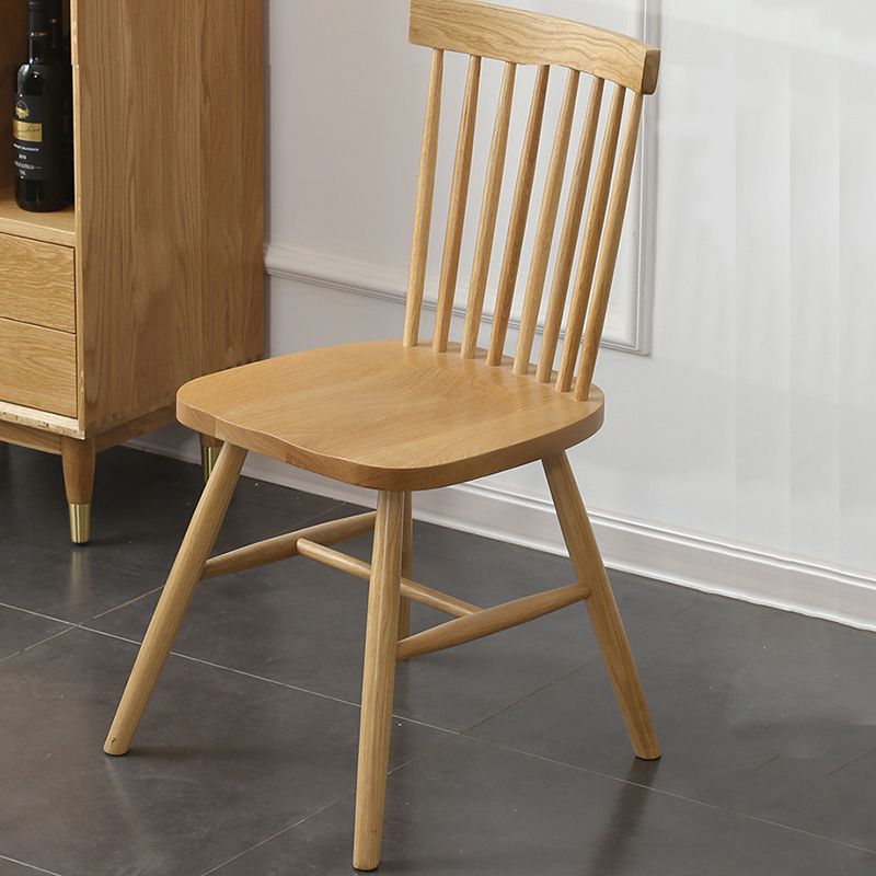 Traditional Side Chair Wood Slat Back Dining Room Chair for Kitchen