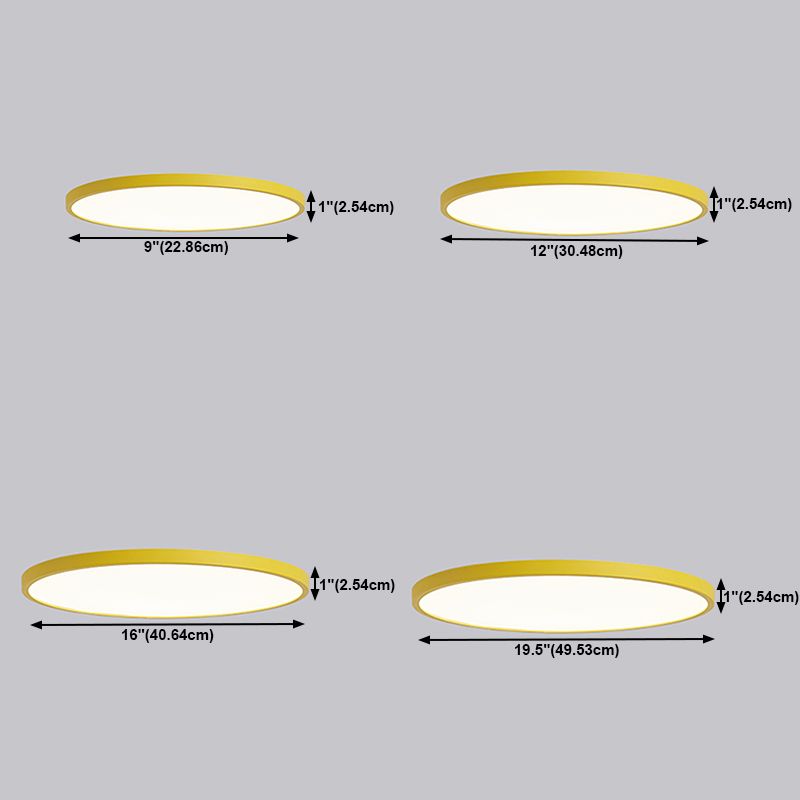 Lámpara de techo de forma redonda de estilo moderno, lámpara montada en techo de metal, 1 luz