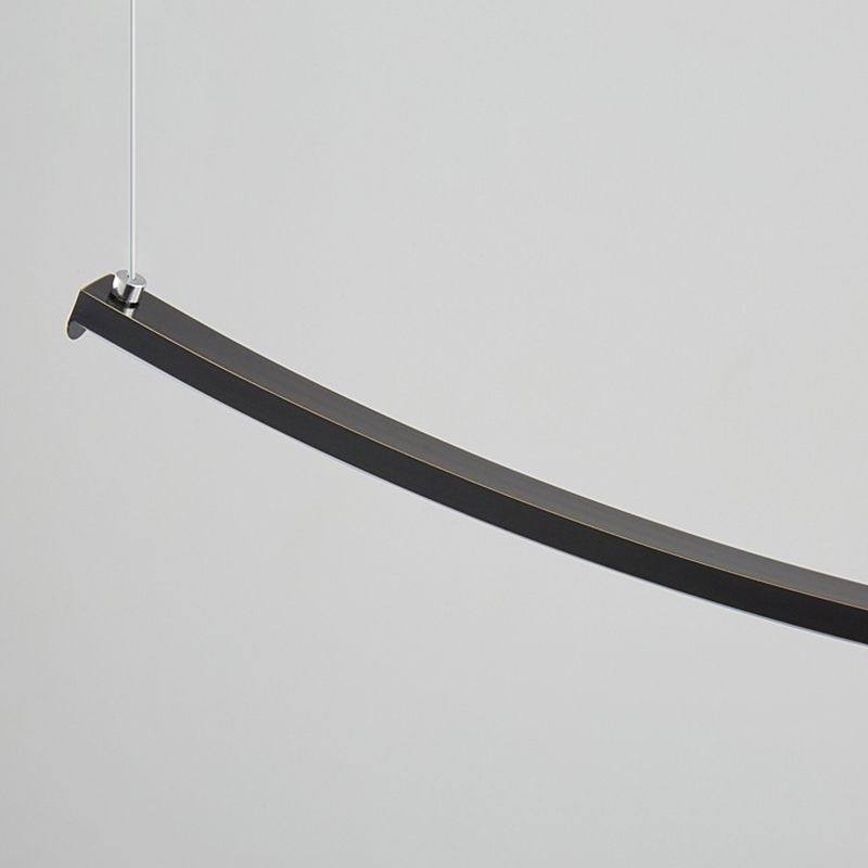 Linear Shape Island Pendants Contemporary Style Metal Pendant Lighting Fixtures