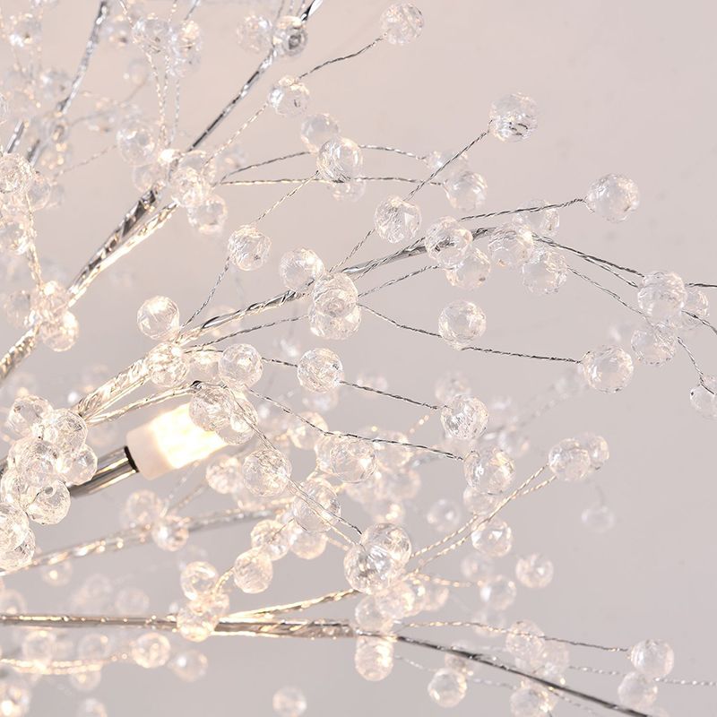 Posstal de cristal en forme de pissenlit Modern Simplicity Bedroom Éclairage de chambre à coucher en Chrome