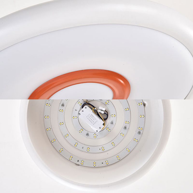 Cirkelvormige metalen hangende lampkit eenvoudige led witte hanglampverlichting in warm/wit/natuurlijk licht, 18 "/22" breed