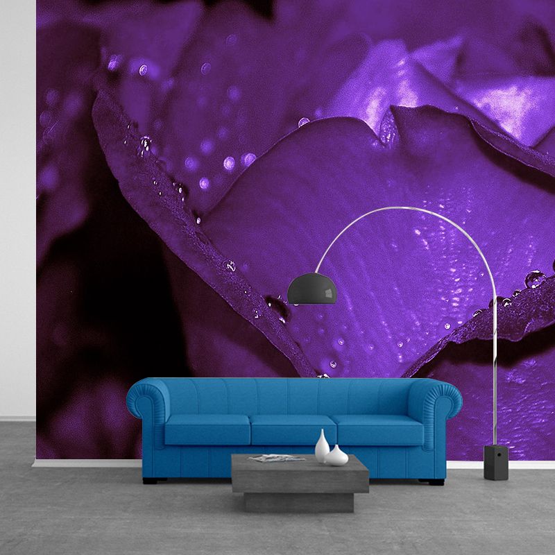 Flowers Stain Resistant Mural Washable Wallpaper Sitting Room Wall Mural