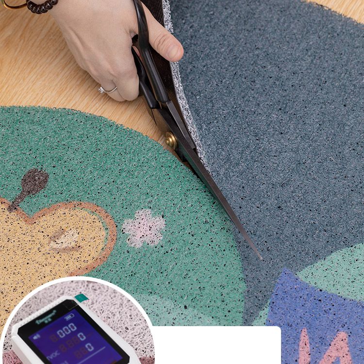 Grey Tone Home Decoration Carpet Bionic Cat Printed Area Rug Polyester with Non-Slip Backing Rug