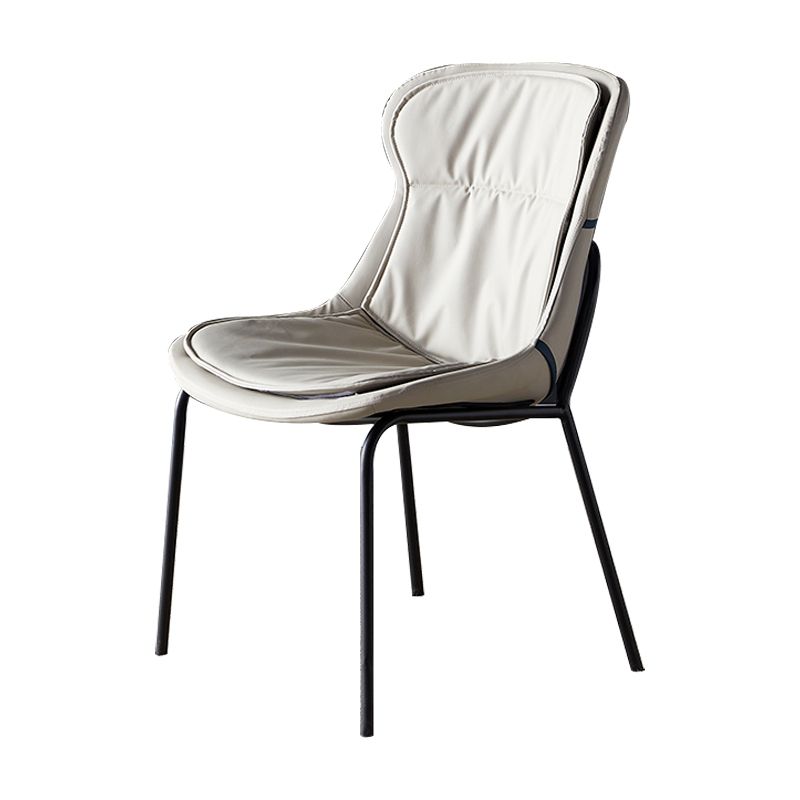 Chaises d'appoint rembourrées modernes avec pieds en métal (Ensemble de 2)