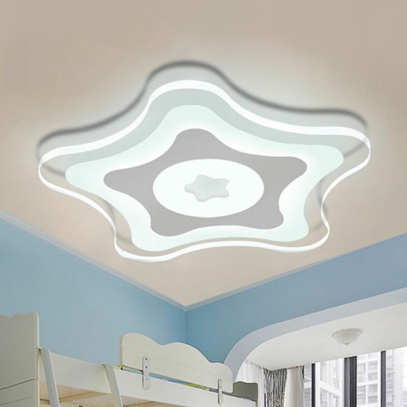 Plafonnier encastré transparent étoile de mer pour chambre d'enfants acrylique moderne LED encastré luminaire