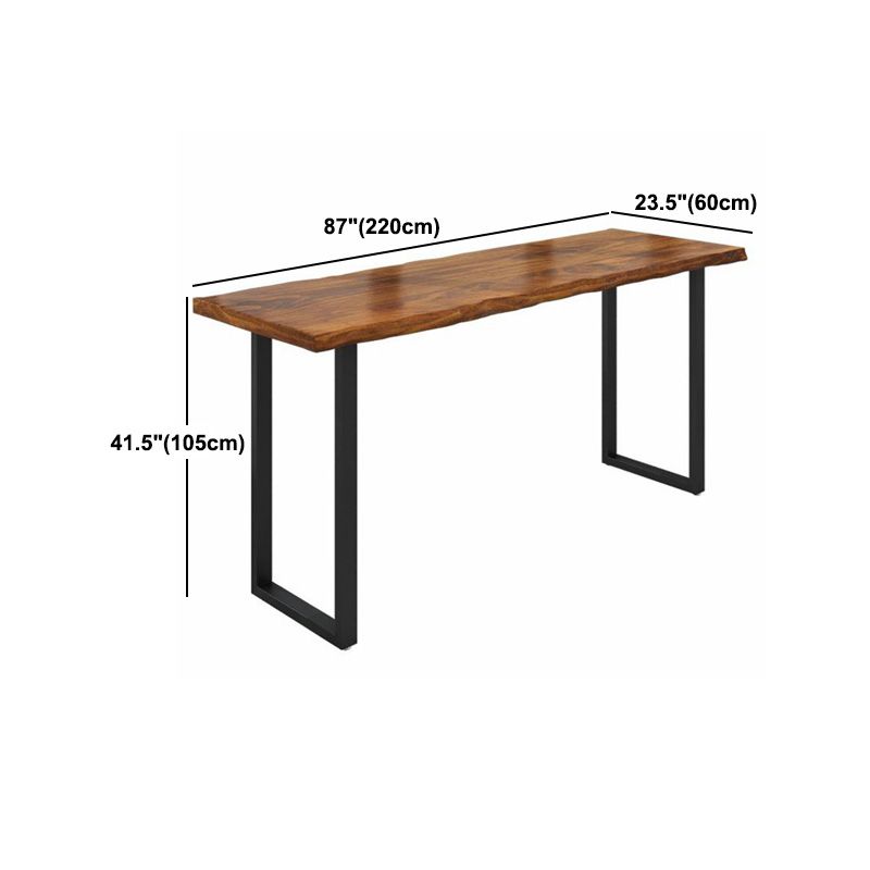 1/4/5/6 Pieces Modern Rectangle Pub Table Set Wooden Counter Table with Backless Stools