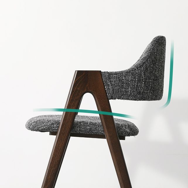 Modern Solid Wood Opening Back Dining Arm Chair Kitchen Dining Arm Chair