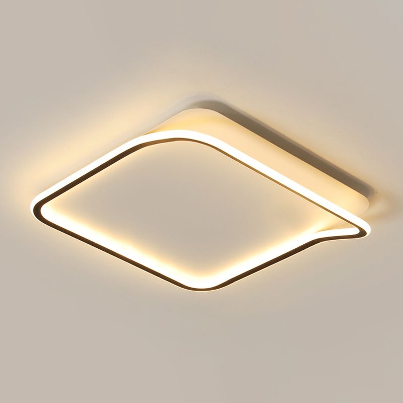 Geometrische Schwarz Bündig Montierte Deckenleuchte Moderne Stil Metall Led Bündig Deckenleuchten