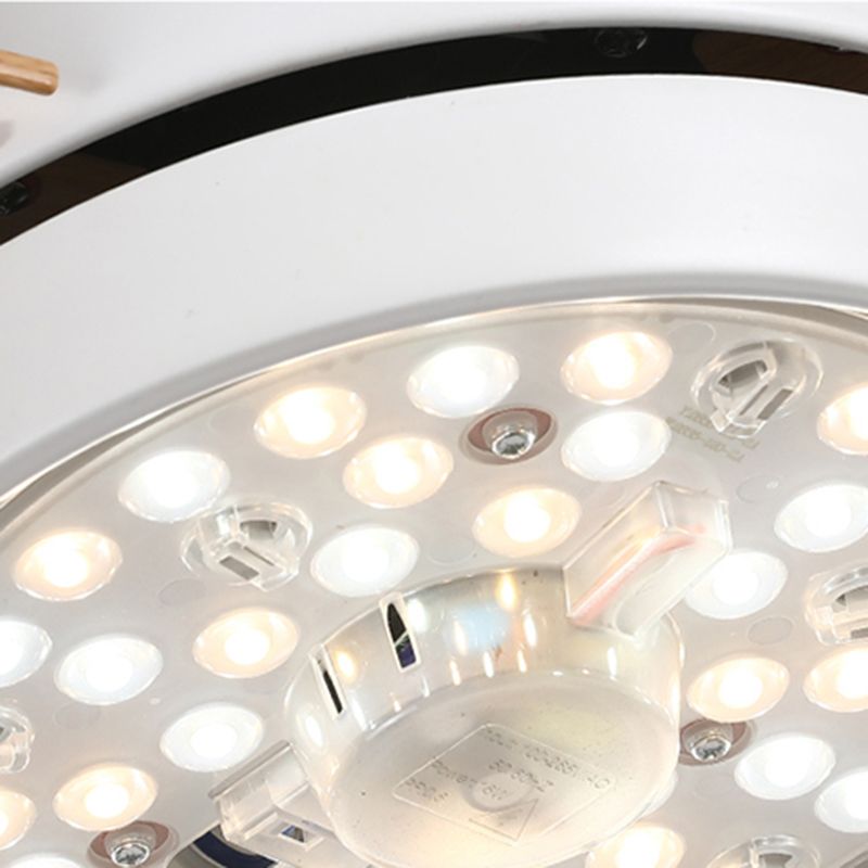 Metal Ceiling Fan Lighting Modern Style 1 Light Ceiling Fan Lamp for Living Room