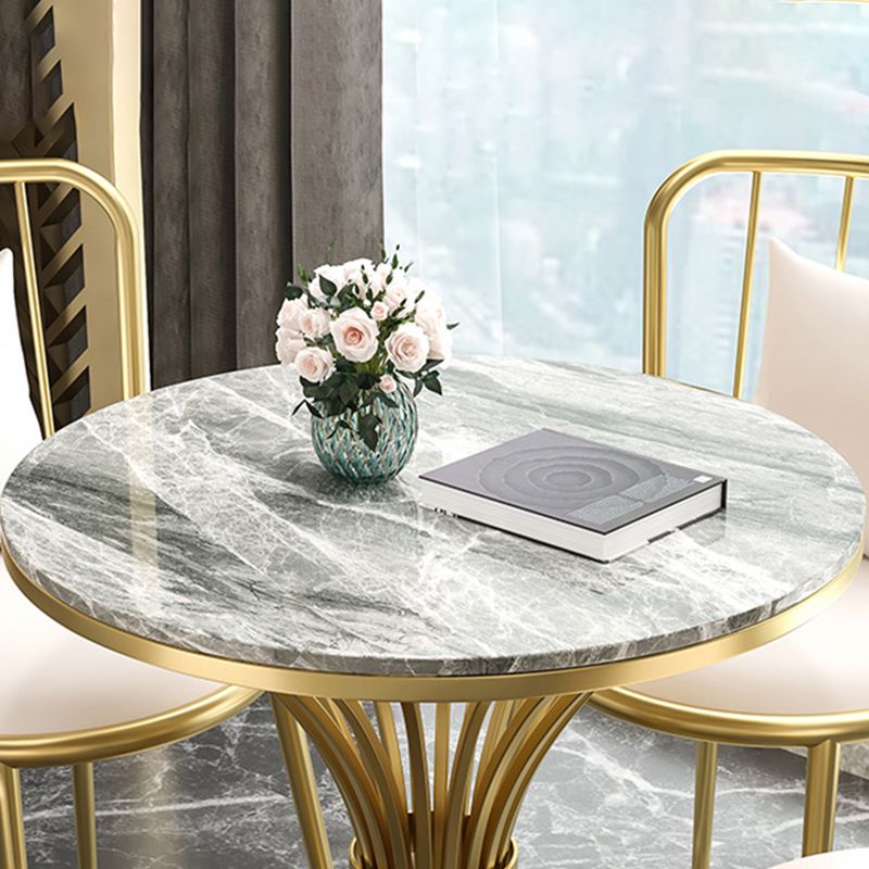 Modern Style Sintered Stone Dining Table Round Pedestal Table for Dinning Room