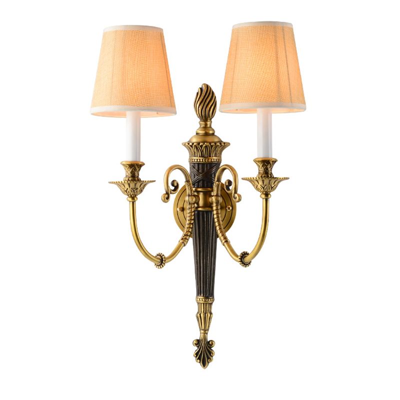 Metal Cone Shape Wall Sconce Modern Style 2 Lights Wall Light Sconce