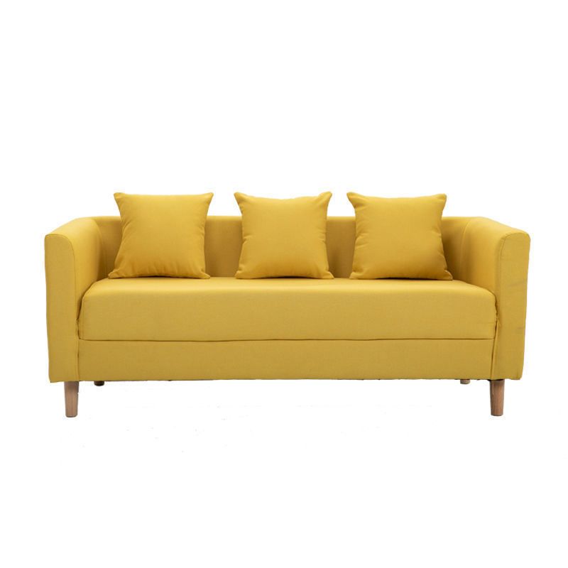 Sofa with 3 Pillows 3 Seater Hair Pin Legs Seating for Bonus Room
