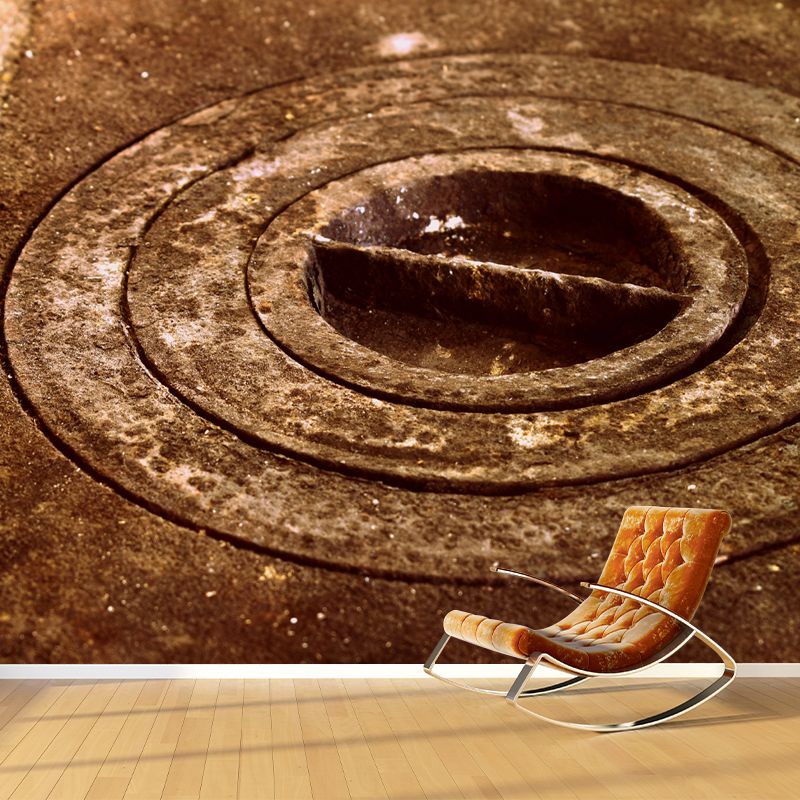 Industrial Style Rusty Metal Wall Covering for Living Room, Moisture Resistant