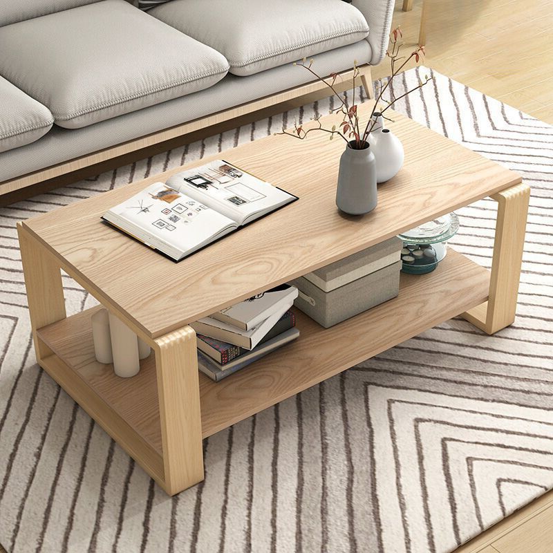 Rectangular Coffee Table Sled Artificial Wood Coffee or End Table Modern