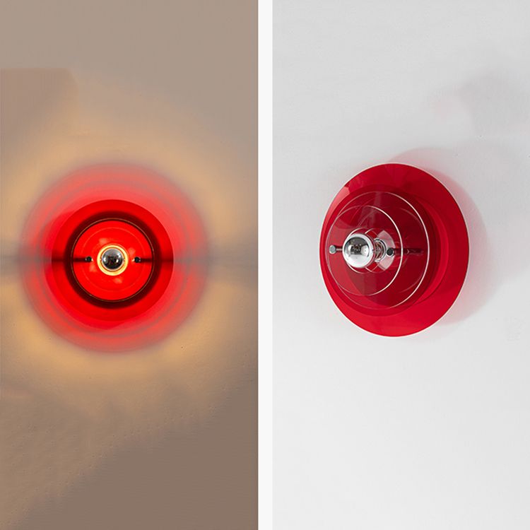 Multi-Layer Wall Sconce Lamp Nordic Acrylic 1-Light Bedroom Wall Light Fixture