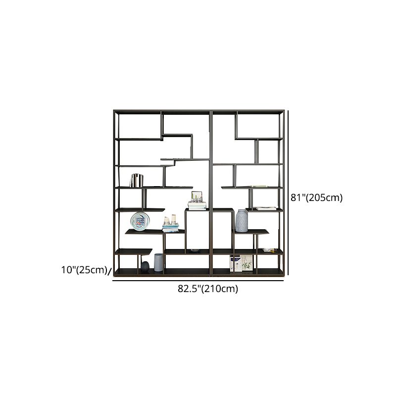 Metal Black Shelf Bookcase Contemporary Bookshelf for Home Office