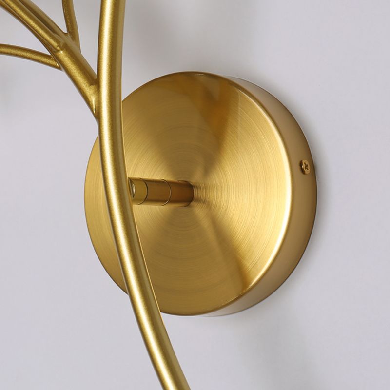 Glass Round Shape Wall Light Modern Style 2-Lights Wall Mounted Light Fixture