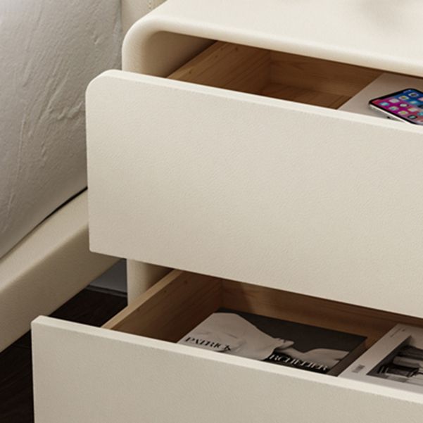 Contemporary Solid Wood Kids Nightstand Narrow Nightstand with Drawers