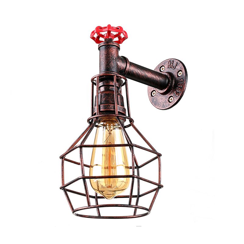 Globe Caged Corridor Wall Light Schaft