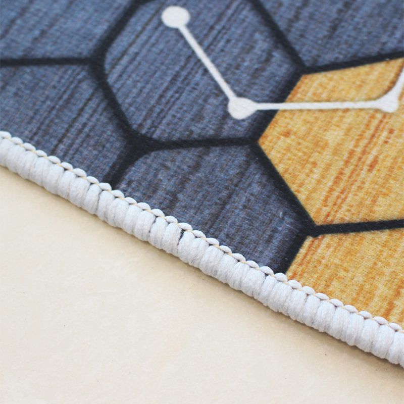 Light Grey Striped Carpet Polyester Casual Carpet Stain Resistant Carpet for Sitting Room