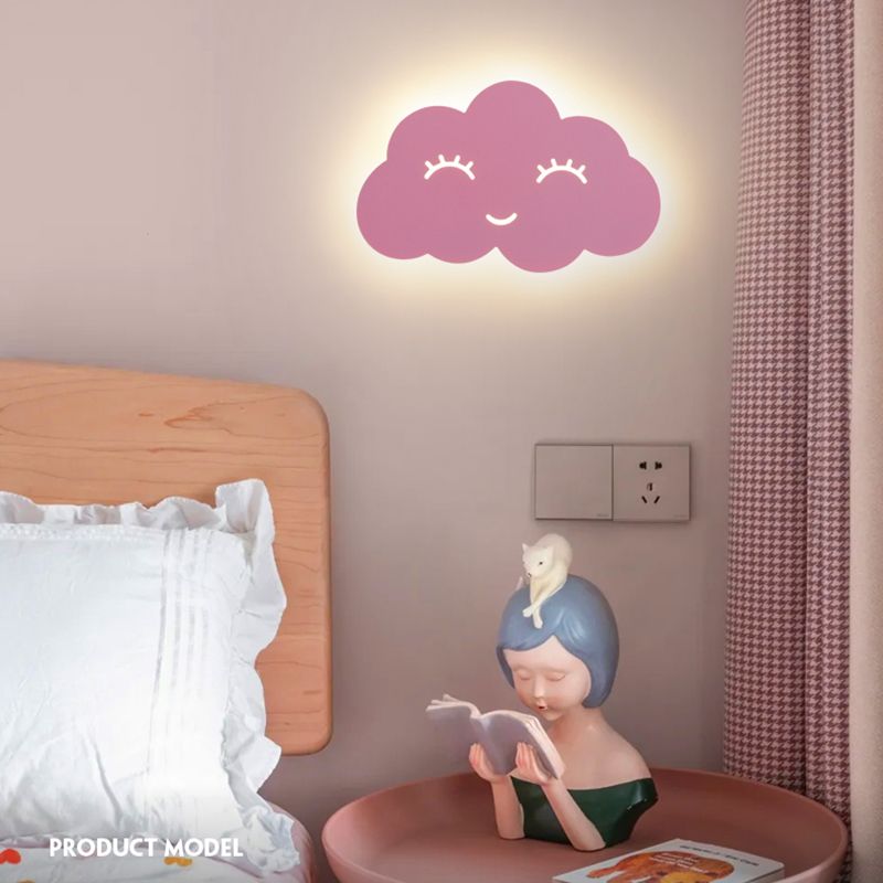 Stile per bambini unica sfumatura sfondata in metallo 1 illuminazione montata a parete