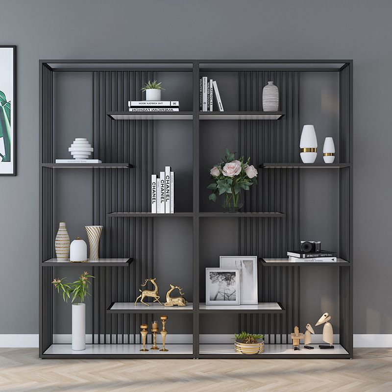 Industrial Style Bookcase Open Back Bookshelf for Home Office