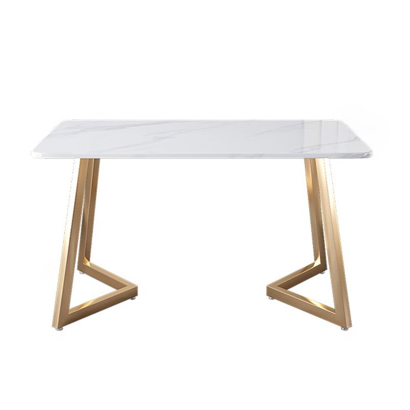 Traditional Luxury Stone Furniture Rectangle Double Pedestal Dining Site Table