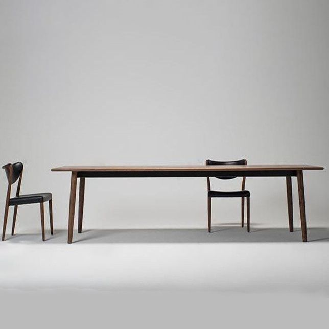 Contemporary Rectangle Dining Table Solid Wood 4 Legs Furniture for Dining Room