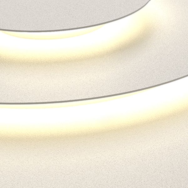 Plafonnier LED circulaire blanc en fer laqué de simplicité moderne avec abat-jour en acrylique