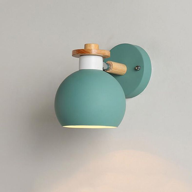 Illuminazione a parete rotonda in stile moderno in stile moderno 1 lampada montata a parete per la testa