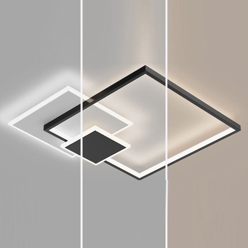 Luminaires de plafond encastrés contemporains à LED pour salon