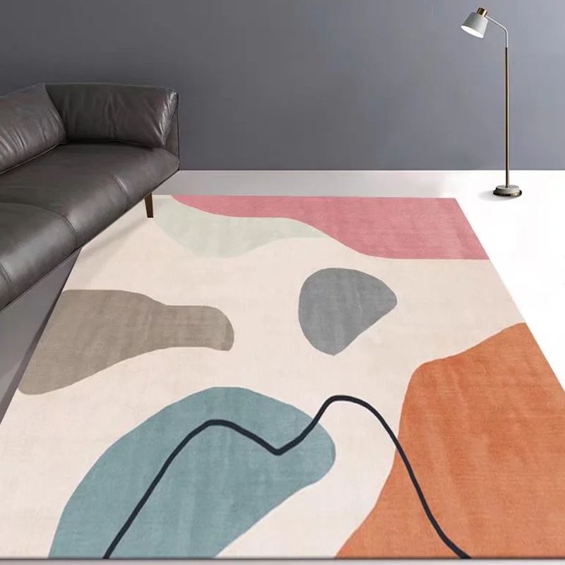 Modern Geometric Carpet Funky Indoor Rug Polyester Stain Resistant Area Rug