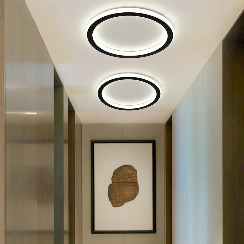 Contemporary Geometric Ceiling Light Fixture Metal LED Aisle Ceiling Mount Lamp Fixture