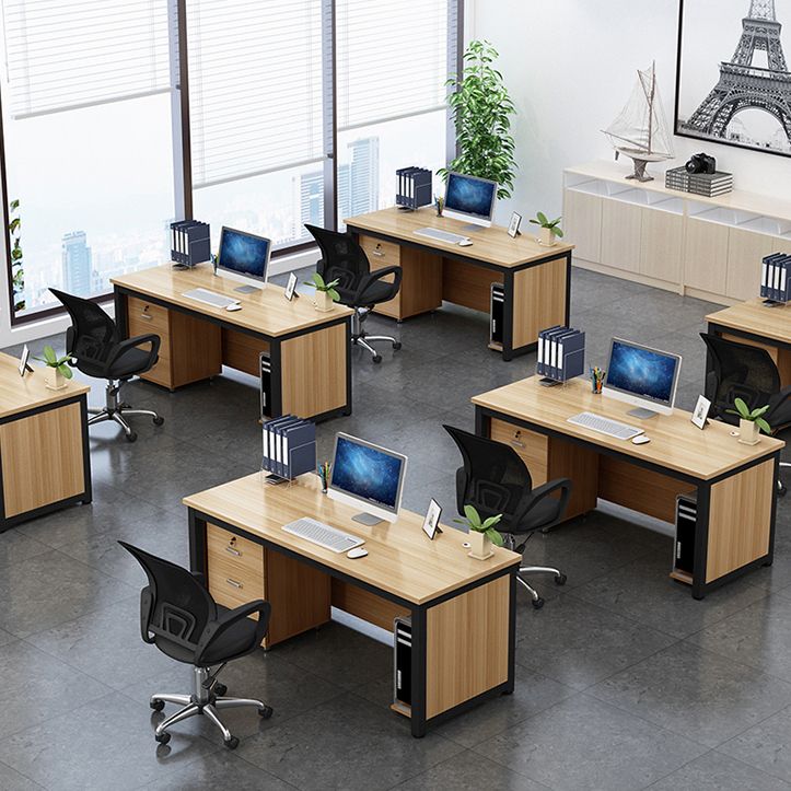 Rectangular Modern Computer Desk Manufactured Wood Desk with Locking Drawer