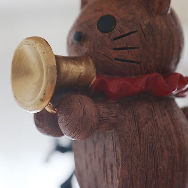 Lovely Pet Cat Wall Light One Light Resin Sconce Light with Floral Shade for Study Room