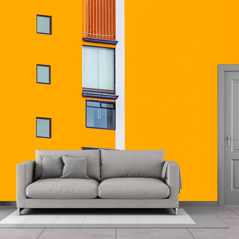 Modern Design Building Wall Mural for Meeting Room, Personalized Size Available