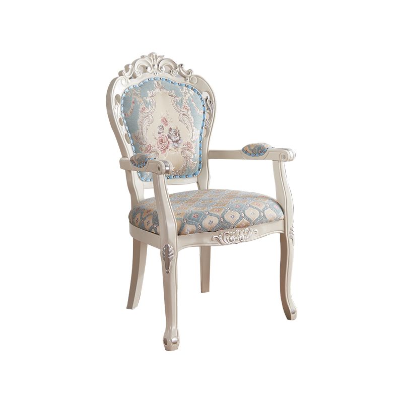Silla de comedor tapizada victoriana King Louis Back Silla de comedor con acabado mate (juego de 2)