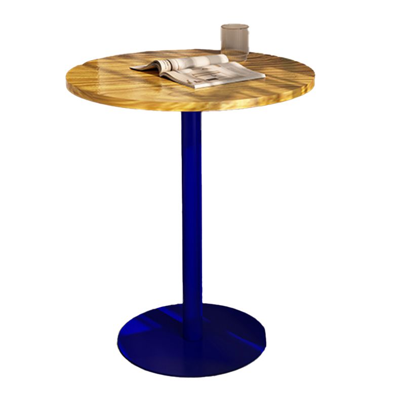 Round Pedestal End Table Minimalist Wood Side End Table for Living Room