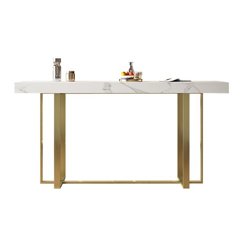 Rectangle Bistro Accent Dining Table Glam Pub Height Dining Table