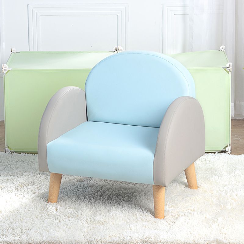 Modern Leather Tight Back Rolled Arm Sofa Couch for Children