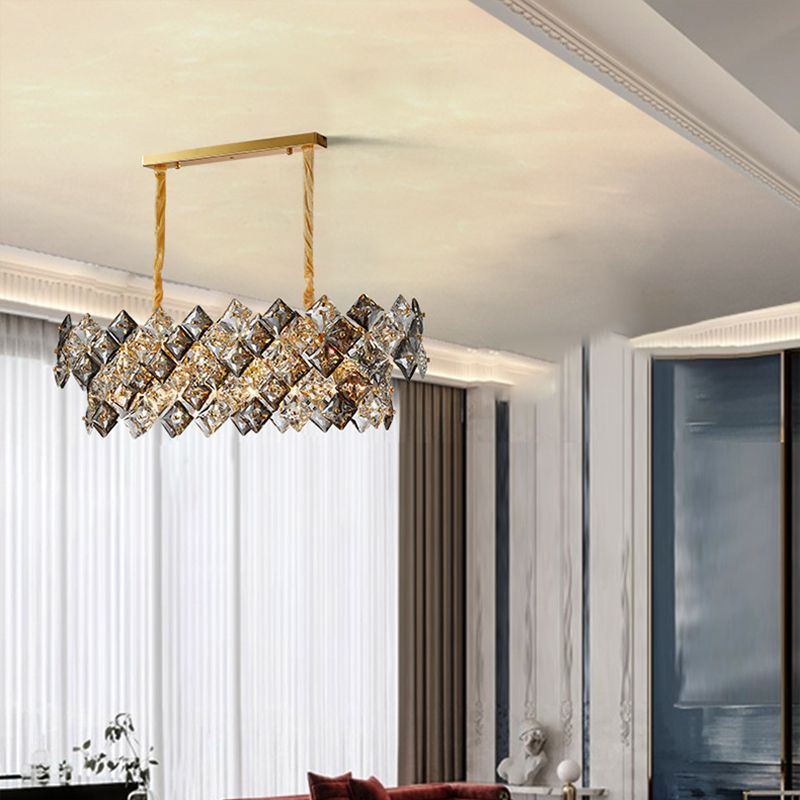 Modern Dining Pendant Lamp Fixture Kitchen Dining Room Crystal Hanging Lamp