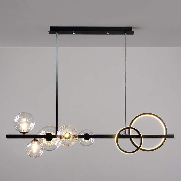 Contemporary Kitchen Pendant Lights with Glass Shade for Sitting Room Dining Room