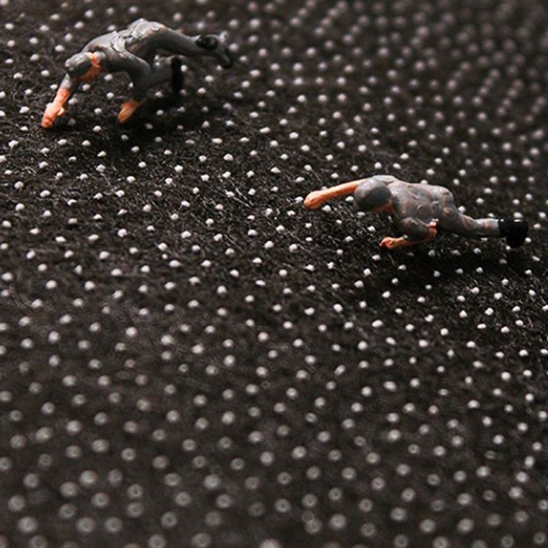 Gray Modern Rug Polyester Streak Rug Stain Resistant Rug for Living Room