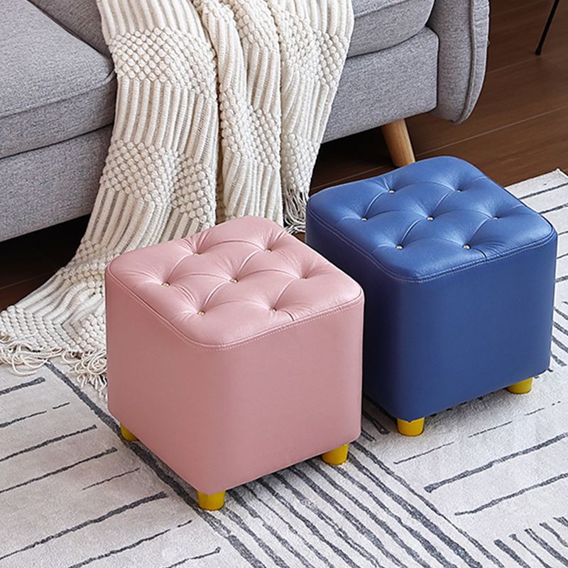 Modern Standard Pouf Water Resistant Square Cube for Home Decor