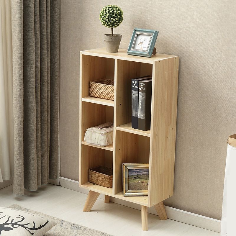 Modern Style Standard Bookcase Wooden Closed Back Bookshelf for Home Office