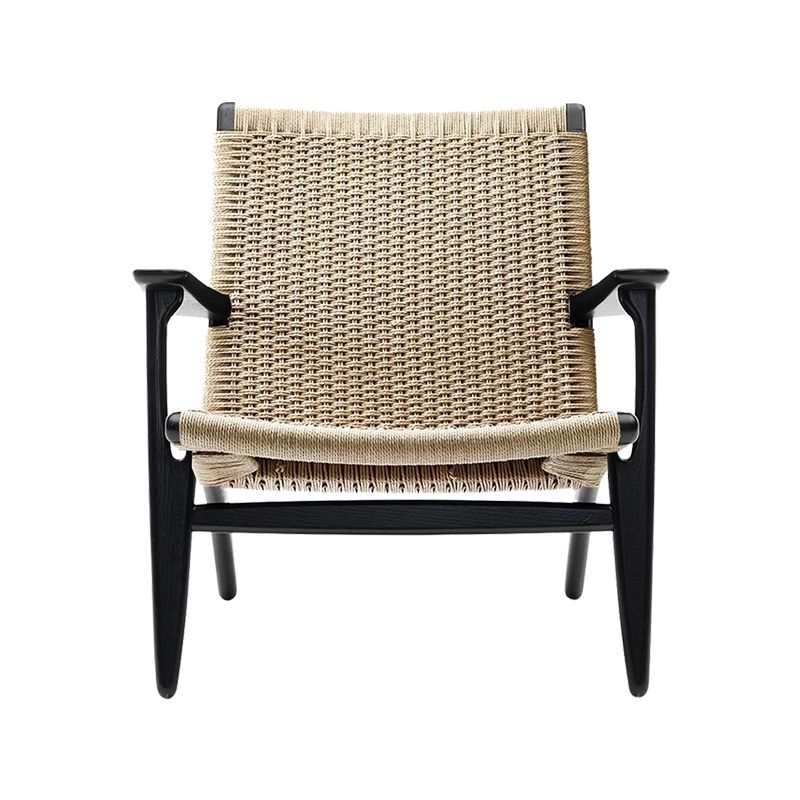 Solid Wood Frame Lounge Chair Arms Include Chair for Living Room