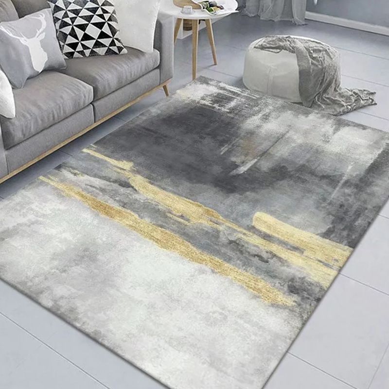 Stylish Abstract Carpet Simple Indoor Rug Polyester Stain Resistant Carpet for Home Decor