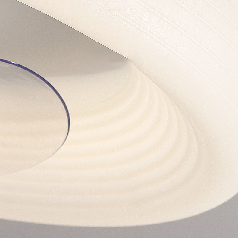 Modernism White Single Ceiling Fan Lamp LED Ceiling Fan Light with Acrylic